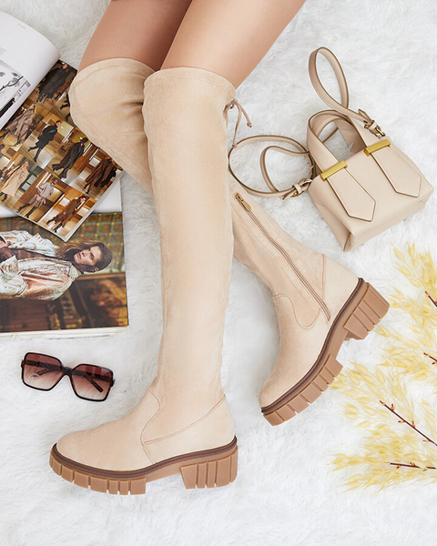 Royalfashion Dámské kozačky nad kolena Staroll