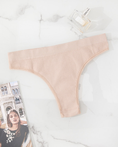 Royalfashion Béžové dámské kalhotky