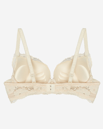 Béžová dámská krajková podprsenka- Spodní prádlo