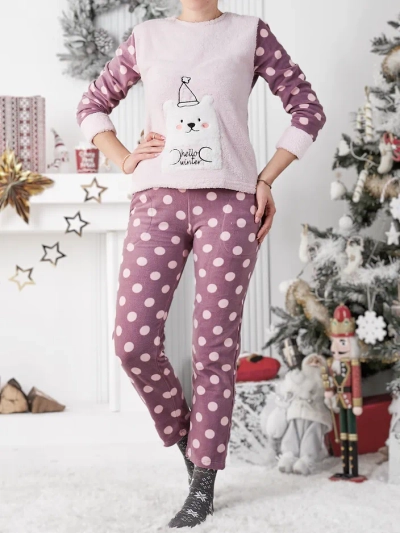 Royalfashion Dámské pyžamo a'la fleece Hello Winter