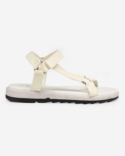 Krémové dámské ploché sandály Hereris - Obuv