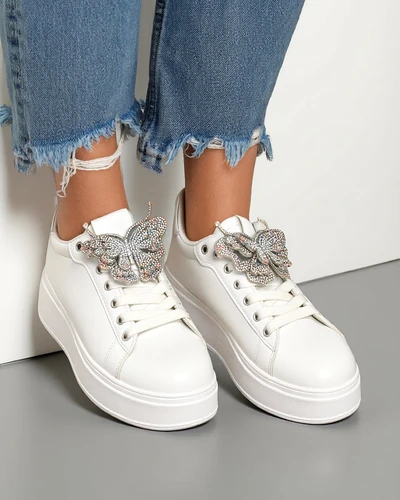 Royalfashion Dámské platformové tenisky s motýlem Obellay