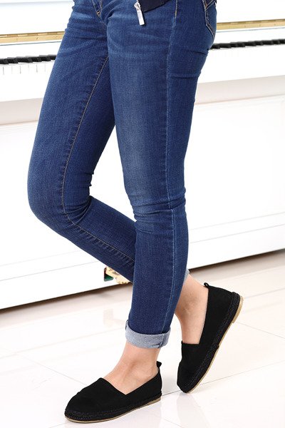 Czarne espadryle- Obuwie