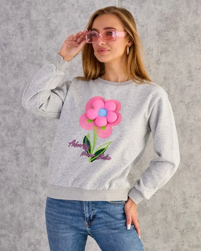 Жіночий світшот з тонким принтом Royalfashion