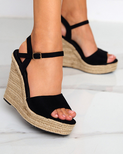 Dámské sandály na vysokém podpatku v černé barvě Kentui - Obuv