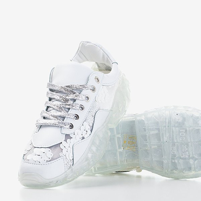 Dámská bílá sportovní obuv s flitry Polja - obuv