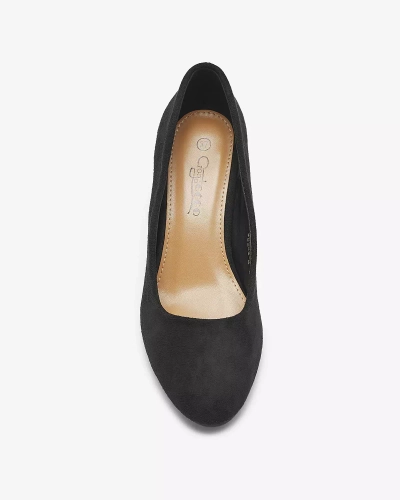 Класичні жіночі туфлі-човники з екозамші чорного кольору Jiwitis - Взуття