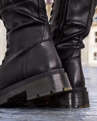 Dámské kozačky Royalfashion se šněrováním Ominoc