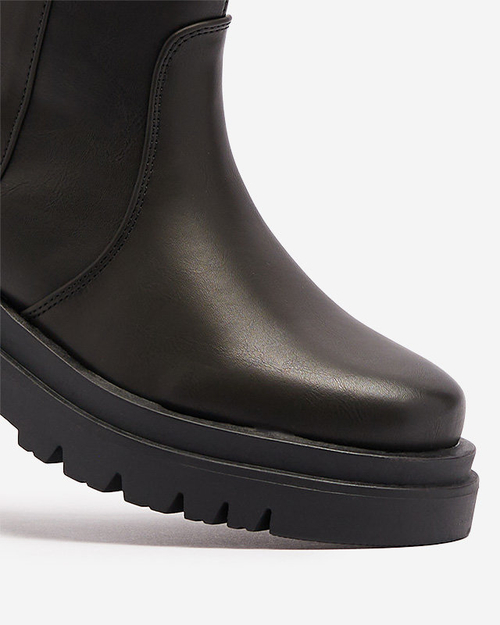 Чорні жіночі ботильйони з екошкіри Roterika - Взуття