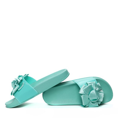 Miętowe klapki- Obuwie