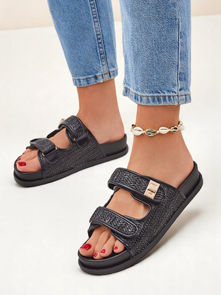 Royalfashion Dámské pantofle s pleteným designem Delibeli