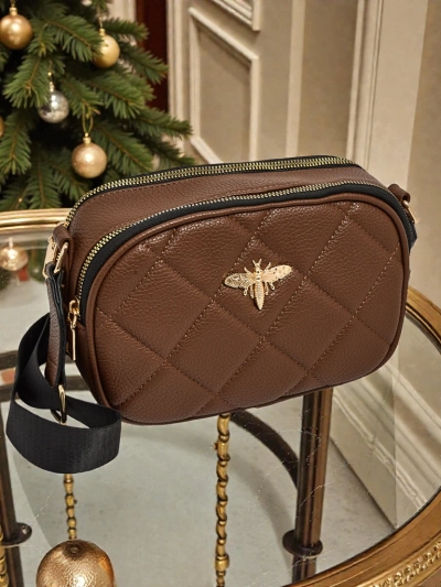 Prošívaná Malá dámská kabelka z eko kůže Connere