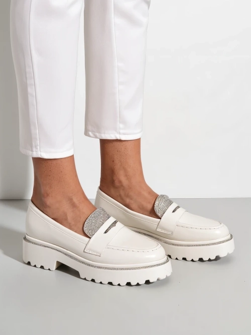 Royalfashion Жіноче мокасини з стразами Vinness