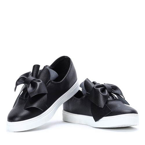 ВИХІД Чорне накладення з декоративним бантом Lentini - Взуття