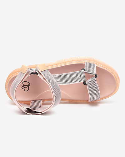 Рожеві жіночі сандалі на липучці Cinore - Взуття