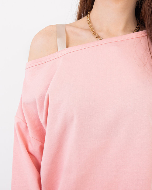 Рожевий комплект блузка та спідниця