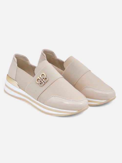 Жіночі мокасини Aurora Classico Beige екологічна шкіра плоскі підбори