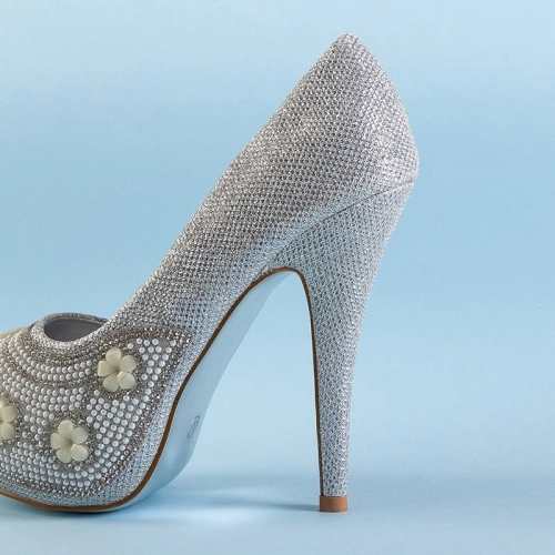 ВИХІД Жіночі блискучі блискучі високі підбори з фіанітами від Sewera - Взуття