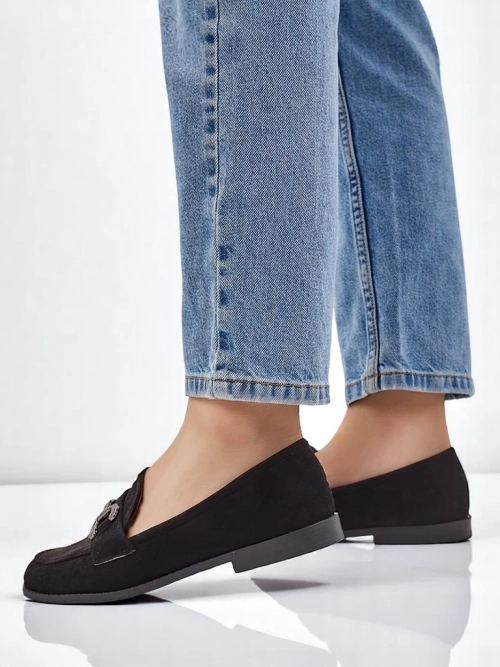 Royalfashion Елегантні жіночі лофери з декором з цирконію Zante