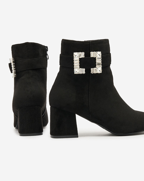 Royalfashion Чорні жіночі черевики на низькій шпильці Masemart