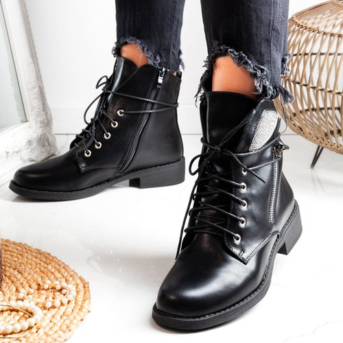 Чорні черевики з екошкіри Maricela - Взуття