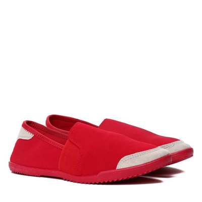 Czerwone sportowe slip on Alannah- Obuwie