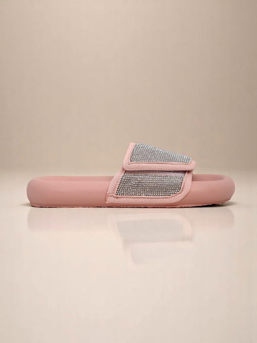 Royalfashion Жіночі шльопанці на плоскій підошві Sparkle Step