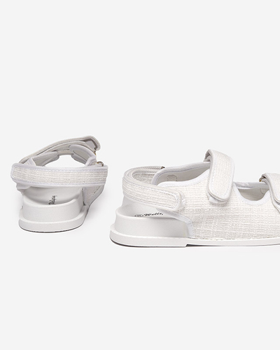 Dámské bílé látkové sandály Desotty - Obuv