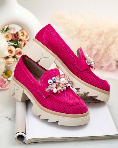 Royalfashion Dámské mokasíny s barevnými krystaly Glam