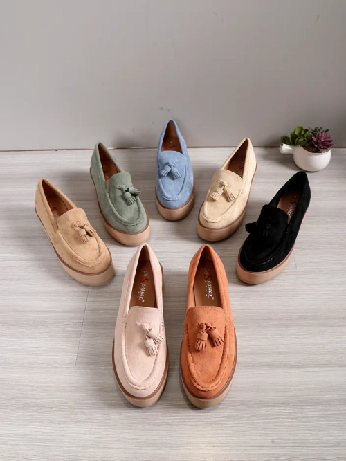 Royalfashion Жіночі мокасини на танкетці Ogalda