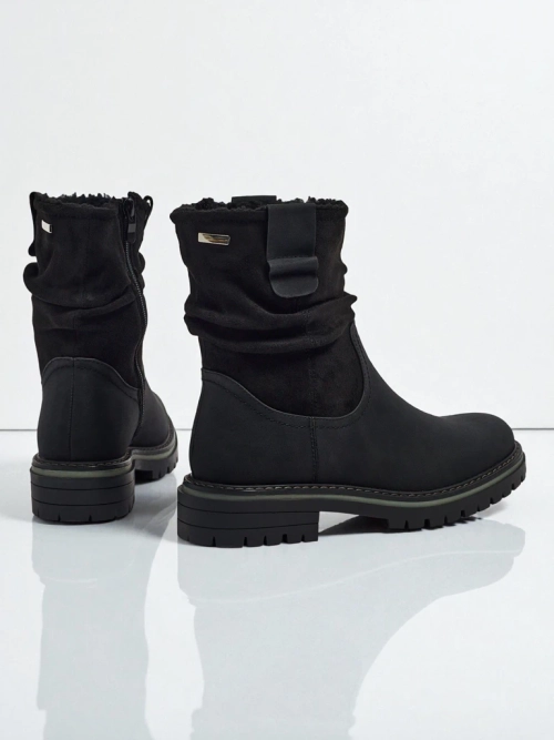 Wyższe botki damskie eko zamszowe Liora