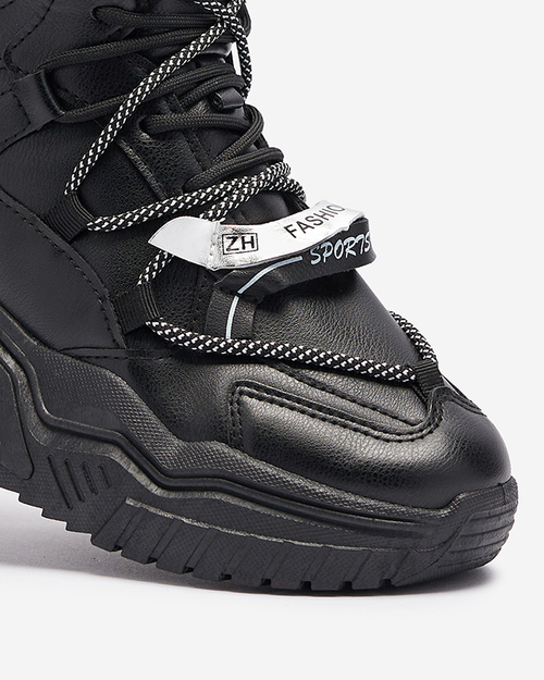 Чорні жіночі утеплені кросівки Pommie