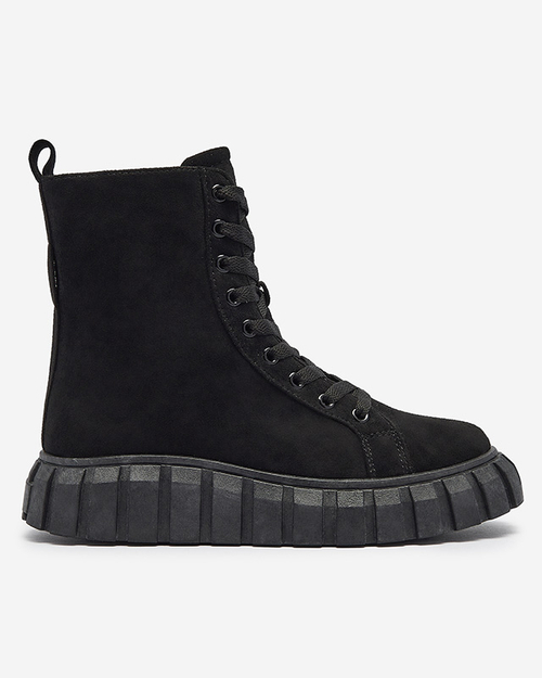 Чорні жіночі черевики з екозамші Alolu- Footwear