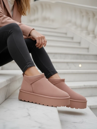 Royalfashion Dámské krátké boty a'la snow boots Ozozi