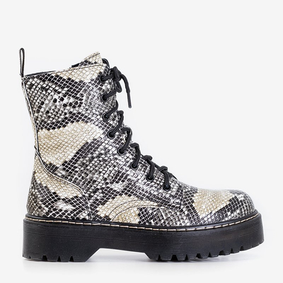 Жіночі черевики із зміїним принтом Chic Glam - Взуття