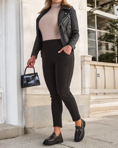 Royalfashion Утеплені жіночі штани-треггінси PLUS SIZE