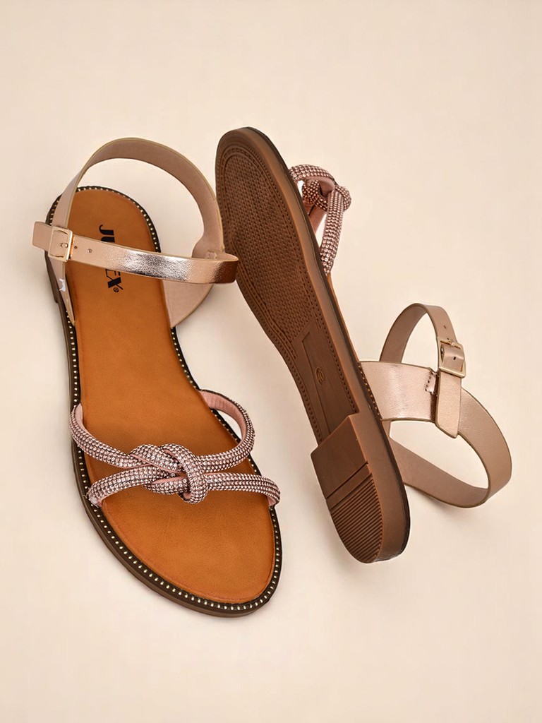 Royalfashion Dámské sandály s ozdobnými цирконии Bella Shine