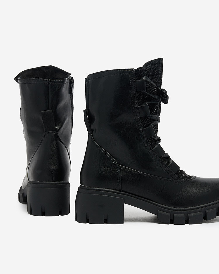 Royalfashion Dámské kozačky na nízkém sloupku Opoyar