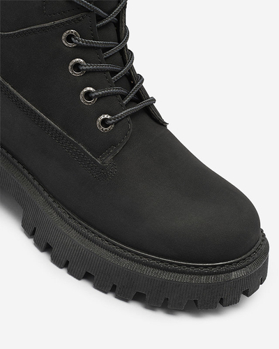 Чорні жіночі утеплені черевики-трапери Teruna - Взуття