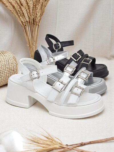 Royalfashion Жіночі босоніжки на низькому каблуці Otteze