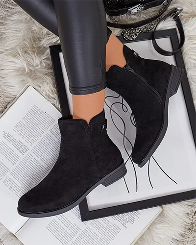 Royalfashion Dámské semišové kozačky Dovilla eko