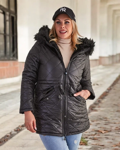 Royalfashion Dámská prošívaná bunda v černé barvě