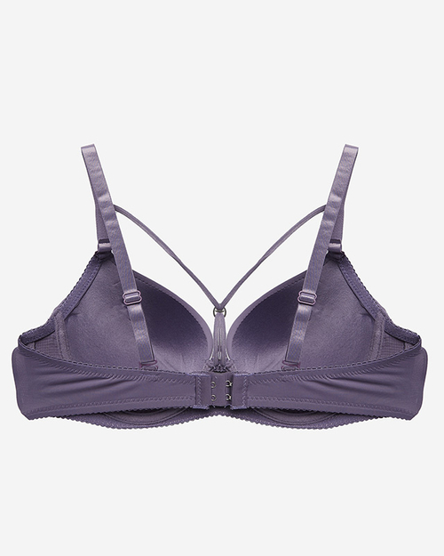 Фіолетовий жіночий бюстгальтер на кісточках з бретелями - Нижня білизна