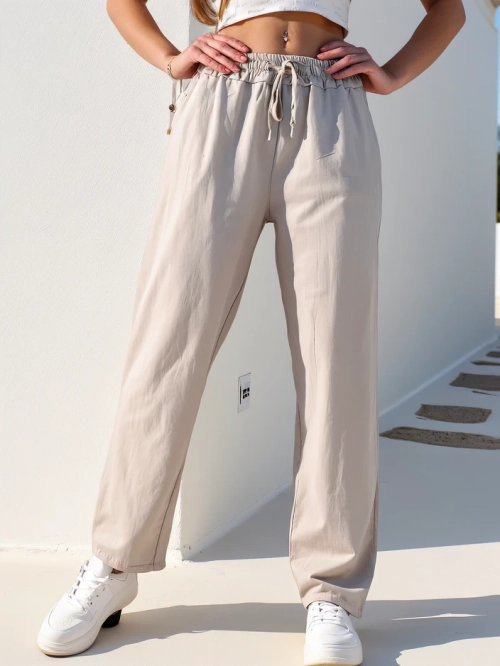 Royalfashion Жіночі прямі брюки з бавовни