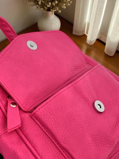 Aurelia Fuksja Batoh Eko Kůže Królewska Moda Dámský 25x25cm