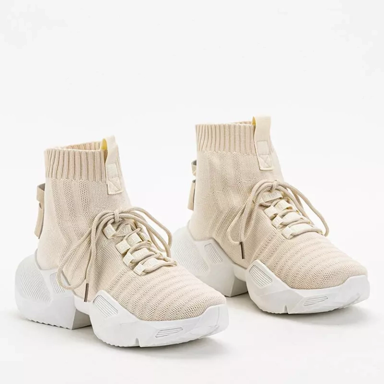 OUTLET Vysoce krémová dámská sportovní obuv Owami - Obuv