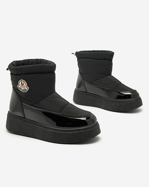 Royalfashion Жіночі черевики-сліпони для снігу чорного кольору Ademra