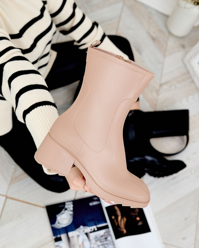 Royalfashion Бежеві матові жіночі напівчеревики a'la Tentiris