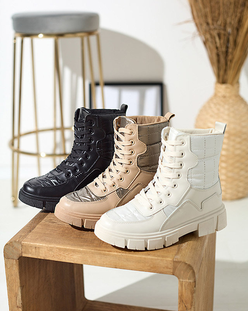 OUTLET Чорні жіночі неутеплені черевики Qertera- Footwear