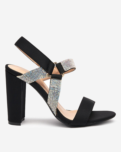 Dámské sandály na sloupku v černé barvě Xiobi- Footwear